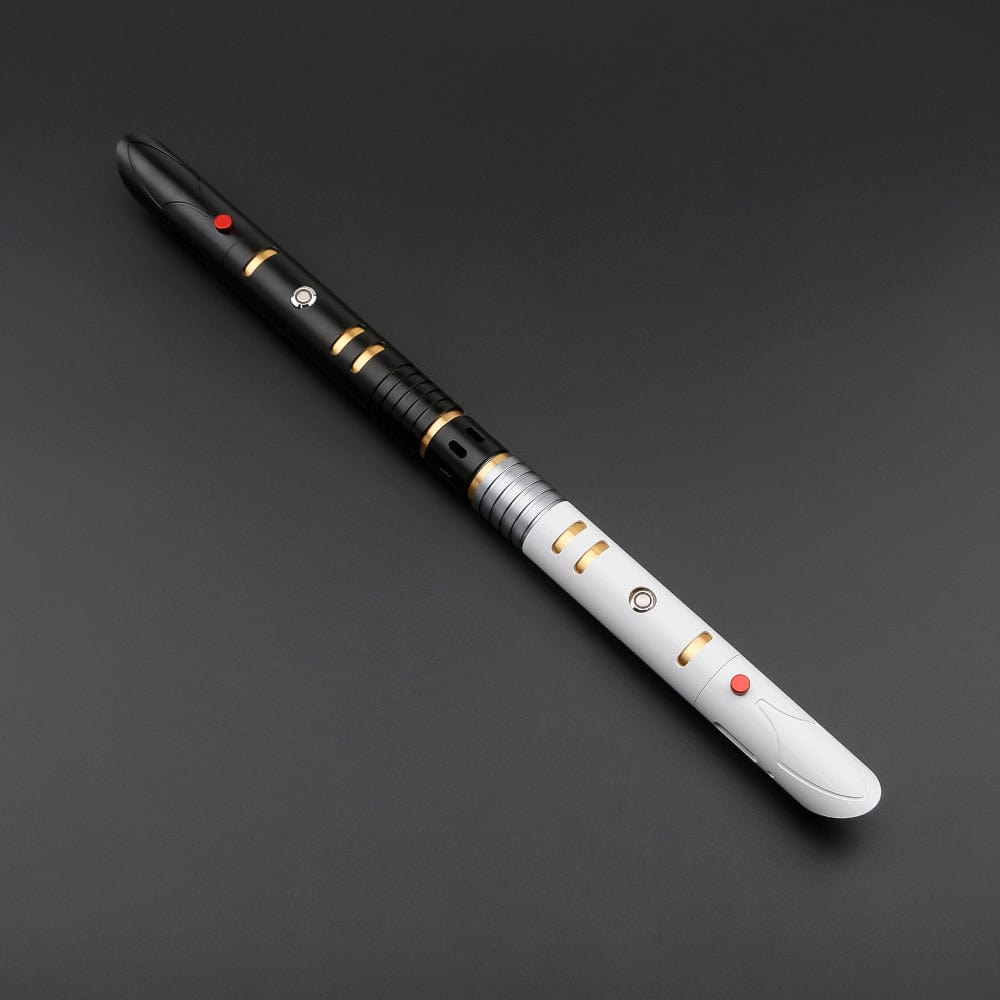 White and black Keeper master hilt - Sabers Unlimited