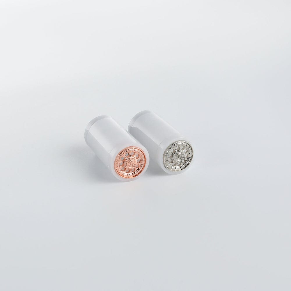 Silver and gold 7/8" Pixel Blade Plug - Sabers Unlimited