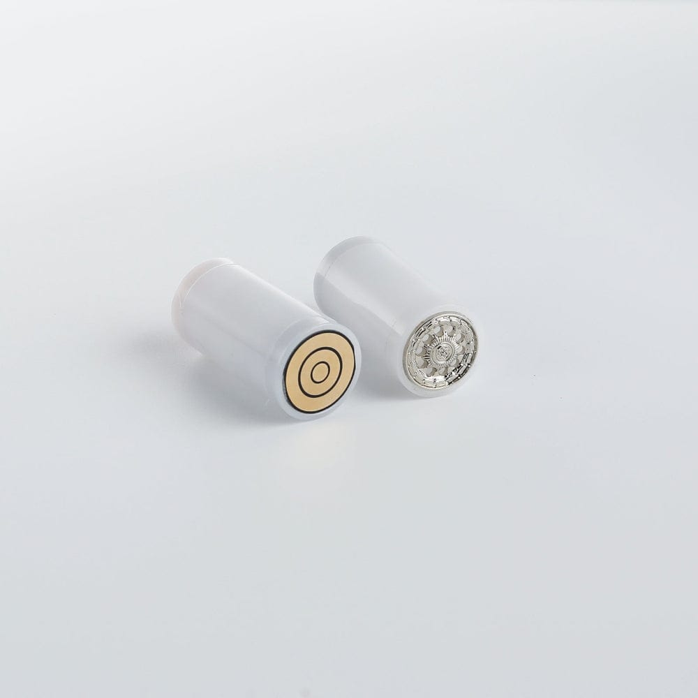 Silver and gold 7/8" Pixel Blade Plug - Sabers Unlimited