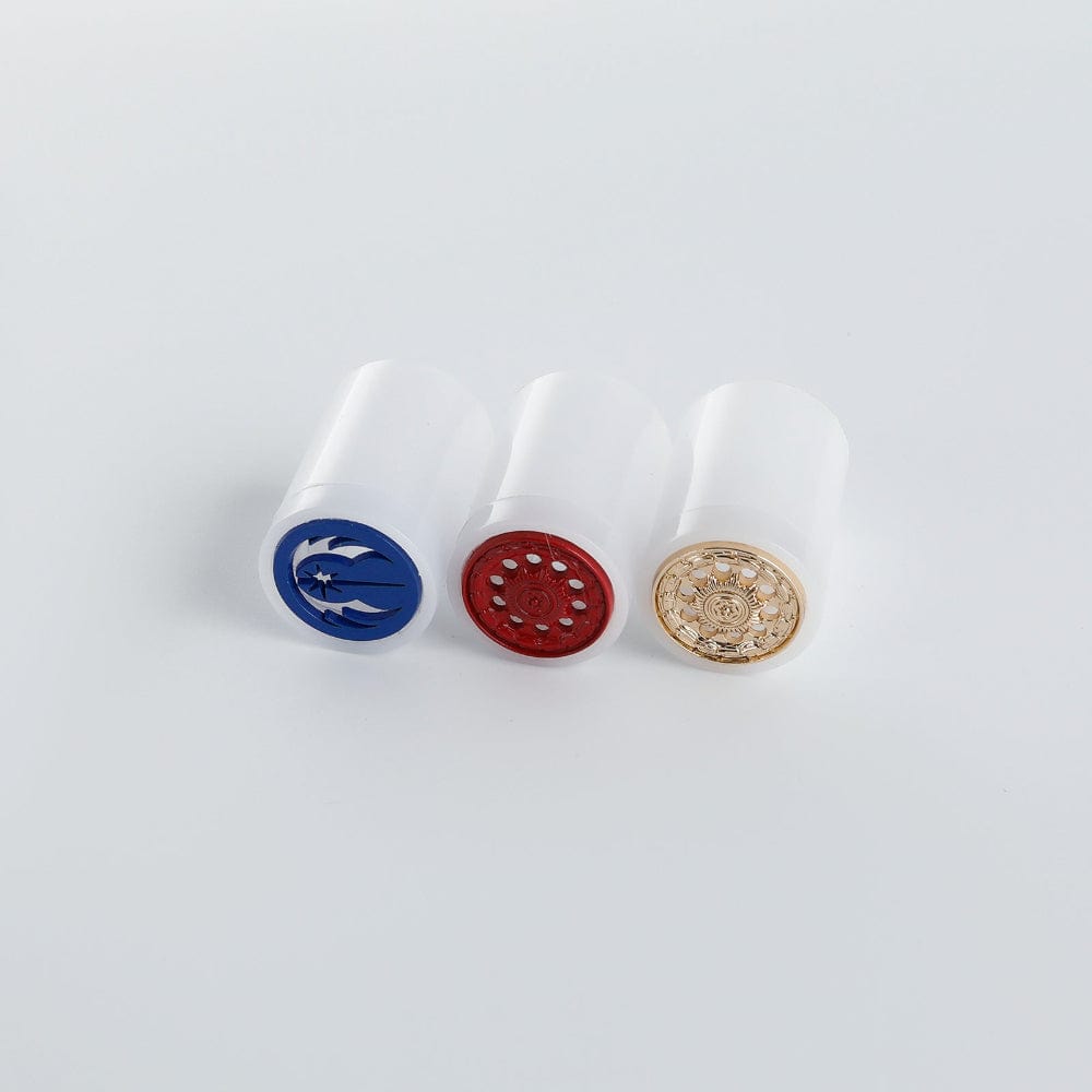7/8" Blade Plug blue, red, chrome -  Sabers Unlimited