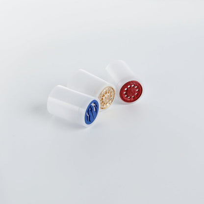 7/8" Blade Plug blue, red, chrome -  Sabers Unlimited