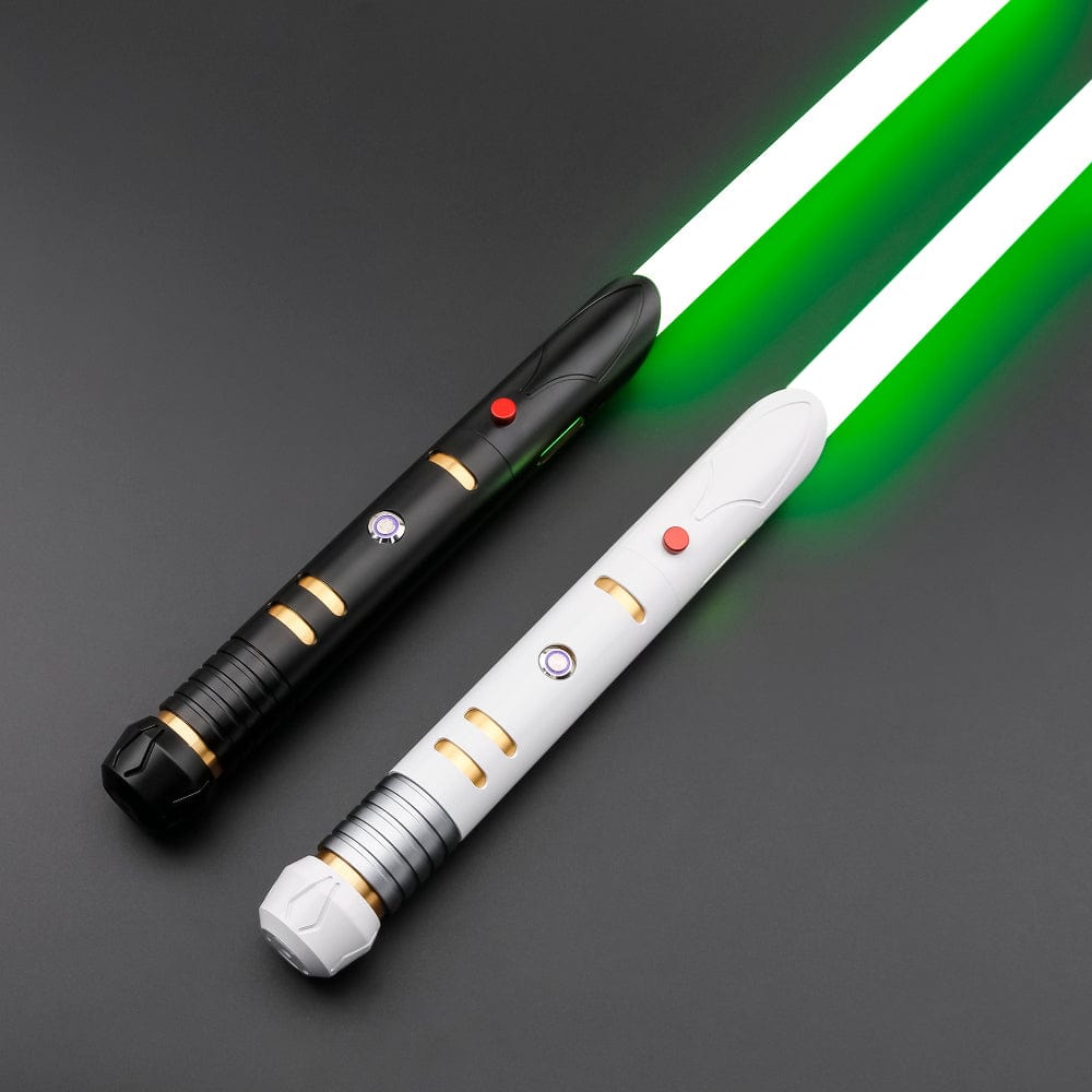 White and black Keeper master hilt - Sabers Unlimited