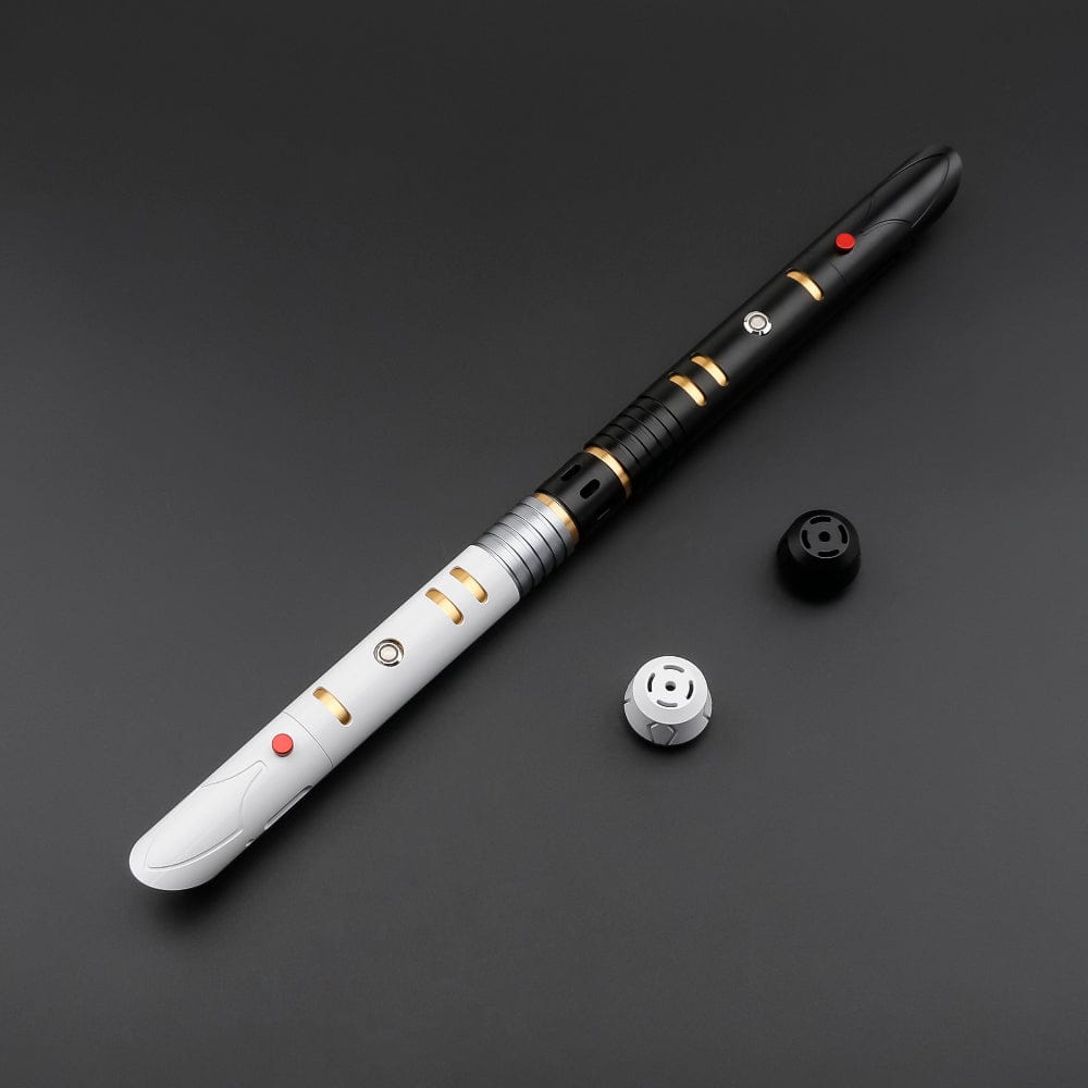 White and black Keeper master hilt - Sabers Unlimited
