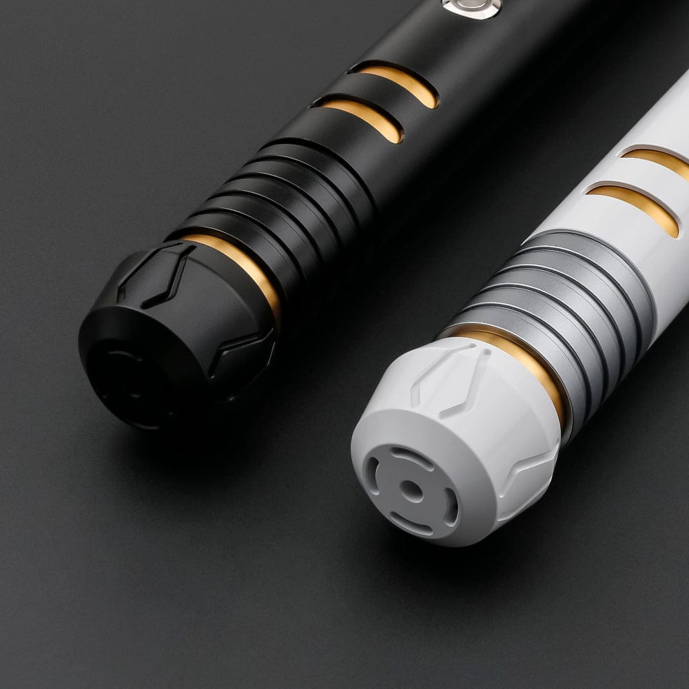 White and black Keeper master hilt - Sabers Unlimited